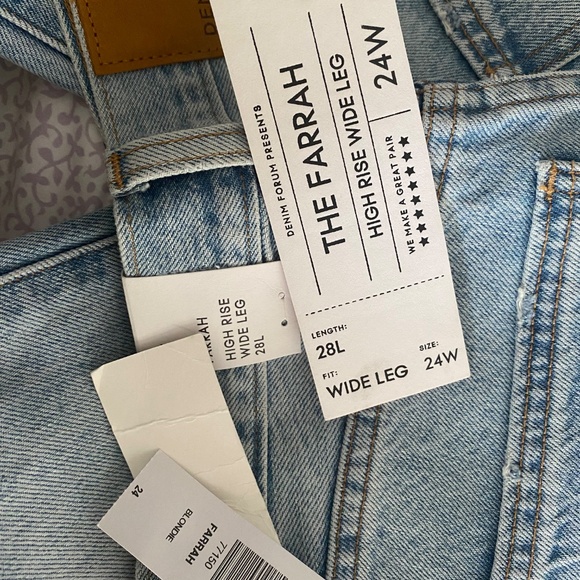 BNWT Aritzia Denim Forum Jeans - Picture 2 of 4